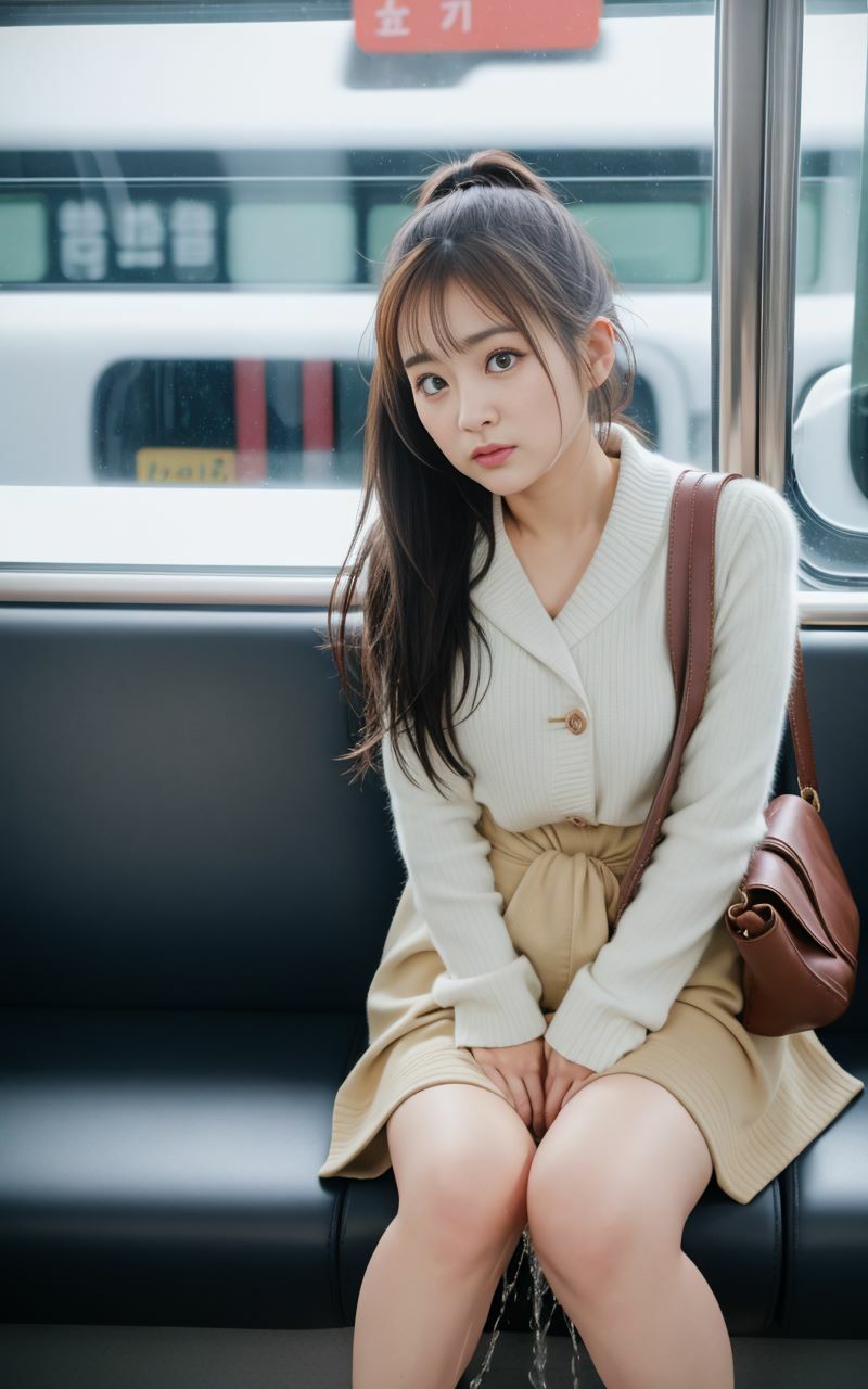 サンプル画像5:電車内おもらし(P-AI planning) [d_321273]