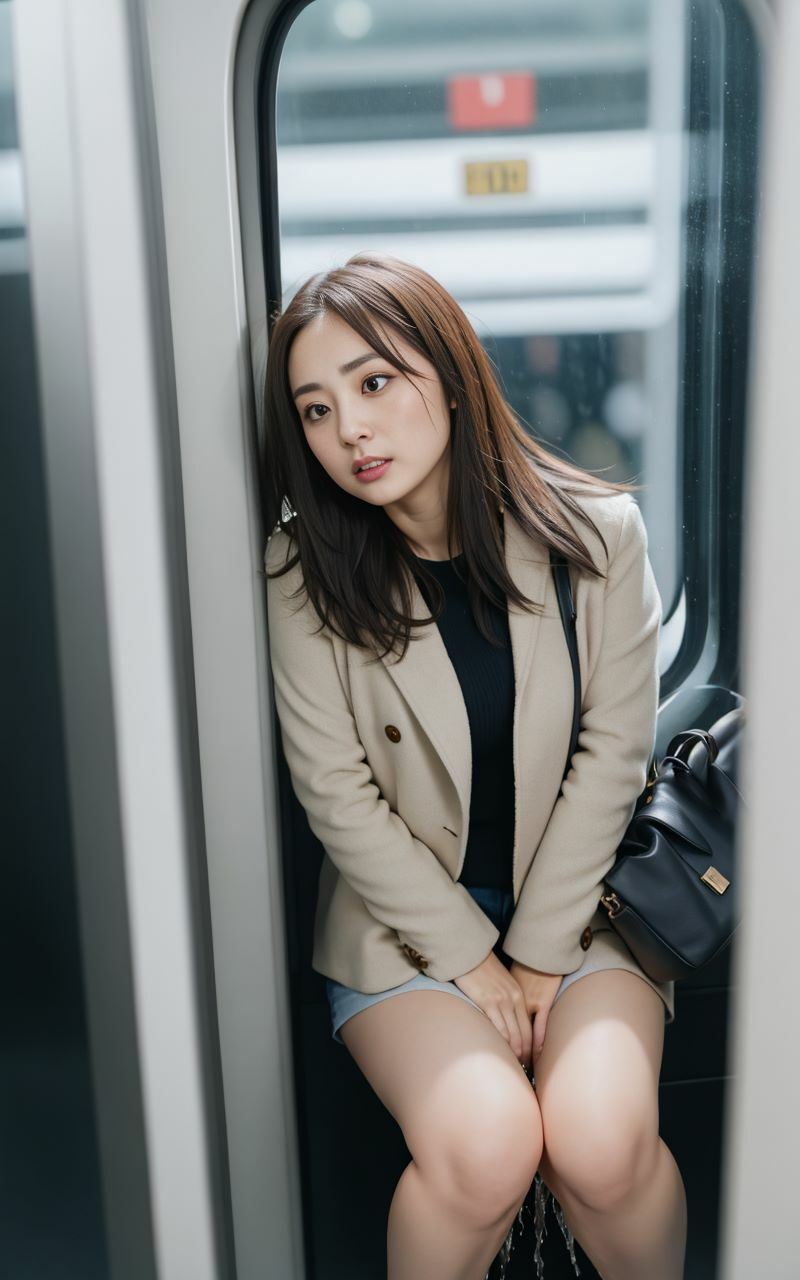 サンプル画像6:電車内おもらし(P-AI planning) [d_321273]