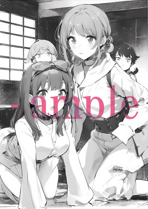 サンプル画像6:GF（彩）04 AI修正版(Black and White) [d_321495]