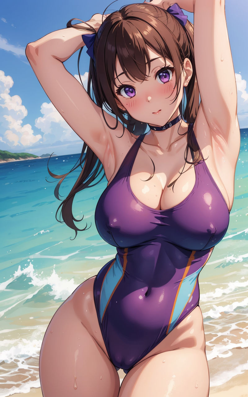 サンプル画像3:水着美少女イラスト集〜AIイラスト〜(くりきんとん) [d_321583]
