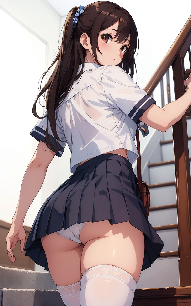 サンプル画像2:制服の似合う美少女2〜AIイラスト〜(くりきんとん) [d_321598]