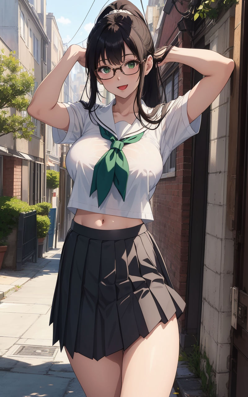 サンプル画像3:制服の似合う美少女2〜AIイラスト〜(くりきんとん) [d_321598]