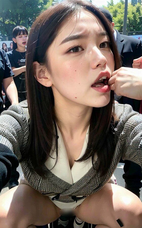 サンプル画像2:強●路上露出(AI美女工房・彩) [d_321644]