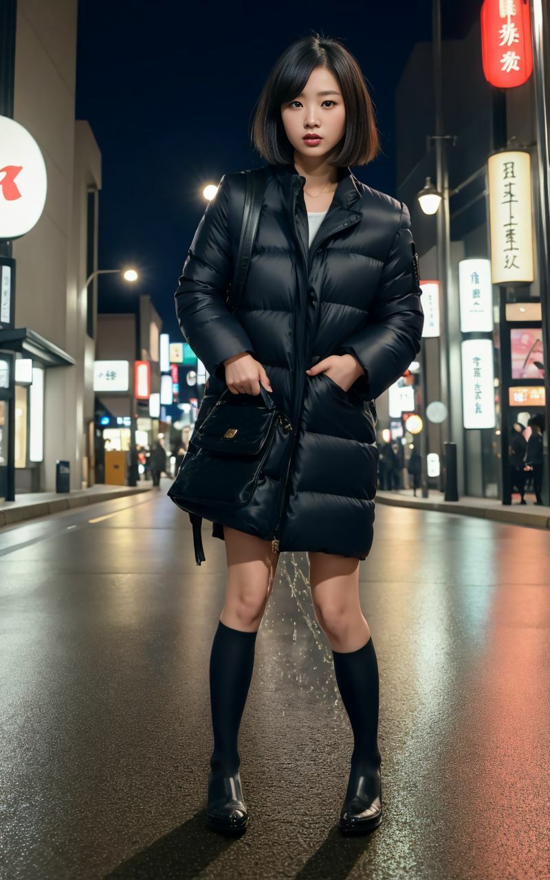 サンプル画像5:AIおもらし美女〜夜の繁華街編〜(P-AI planning) [d_321825]