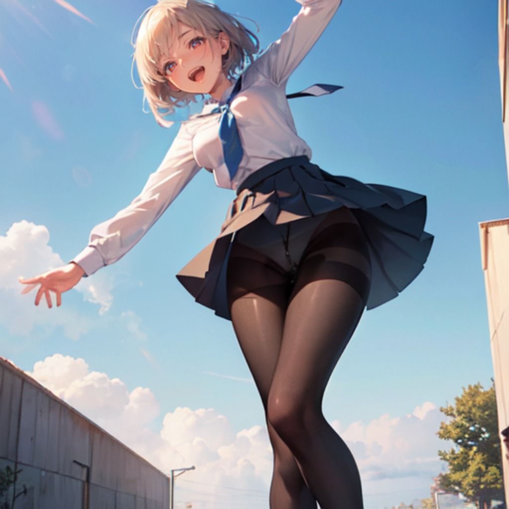 サンプル画像3:制服少女 黒タイツ編(CatsOnStage) [d_321851]