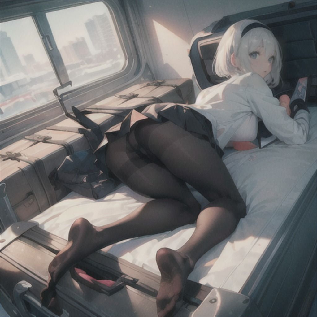 サンプル画像4:黒タイツ美脚JKのスカートの中は広大な宇宙だった(CatsOnStage) [d_321861]