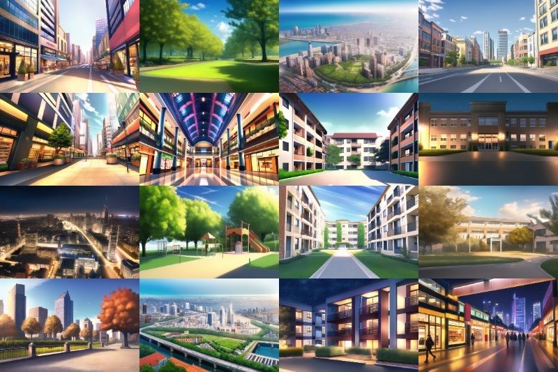 サンプル画像2:【背景イラスト】街中パック110枚【CoC・TRPG背景素材】(TRPG素材商店なな) [d_321865]