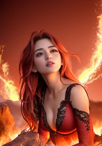 サンプル画像3:異世界の紅炎舞 Vol.1 焔眼(魅惑の冒険者) [d_322019]