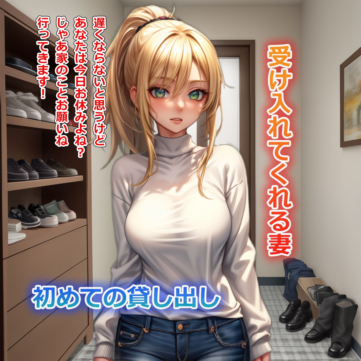 サンプル画像3:寝取らせ報告〜貸し出し妻子にマゾ射精させて貰うCG集〜(寝取らせマゾ部) [d_322032]