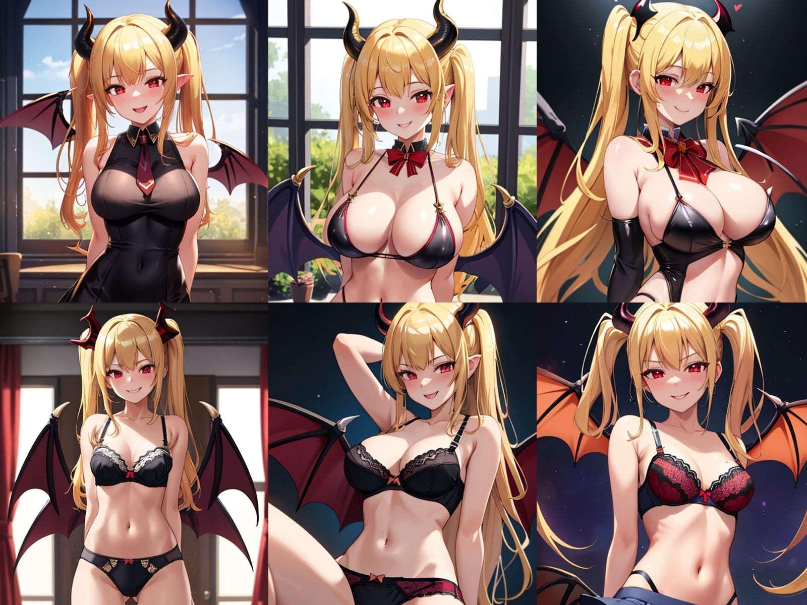 サンプル画像1:金髪ギャルサキュバスが中出しセックスで孕みボテ腹になるまで(千草屋) [d_322059]