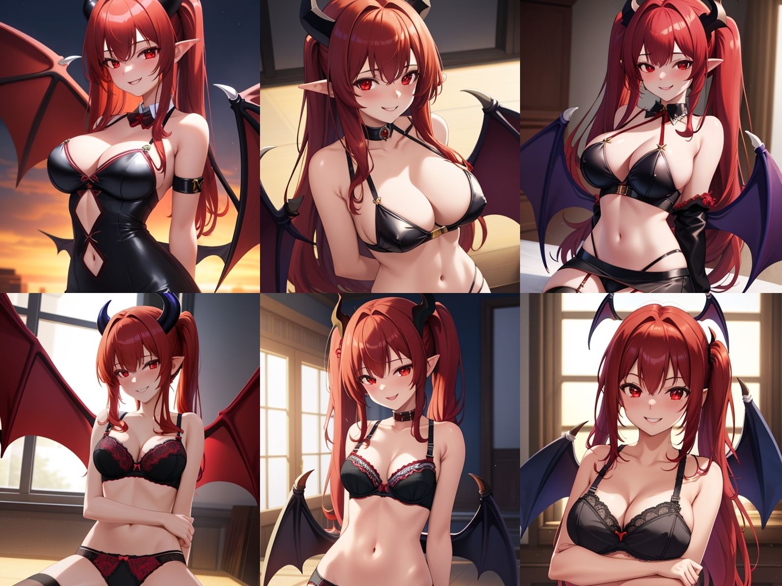 サンプル画像1:赤髪サキュバスが中出しセックスで孕みボテ腹になるまで(千草屋) [d_322062]