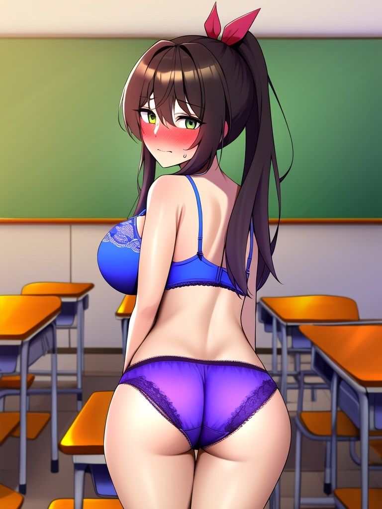 サンプル画像4:教室で裸にされた生徒＆先生のAIイラスト集(Love and peace) [d_322262]