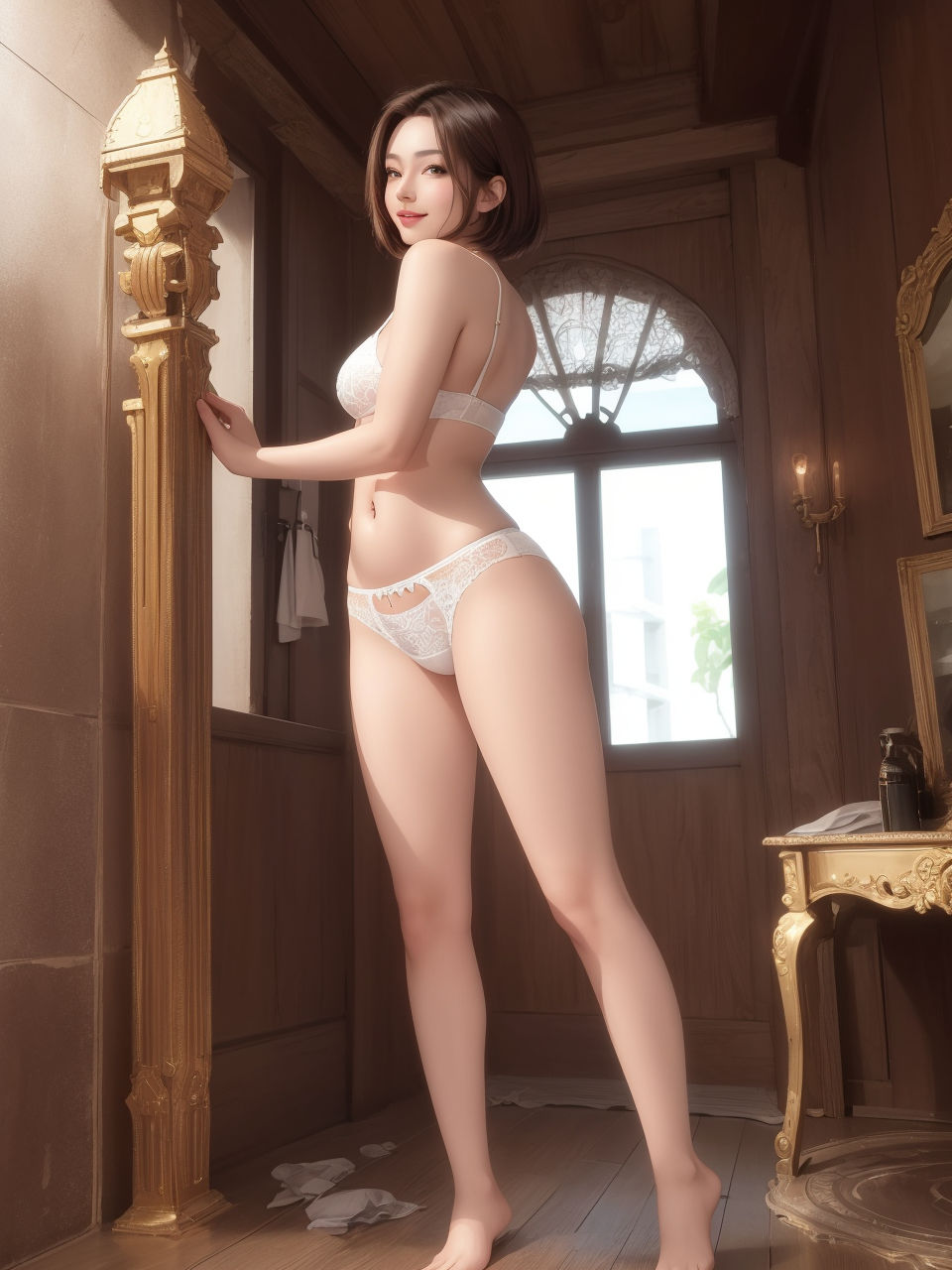 サンプル画像3:実写のような下着・水着美女たち〜AIイラスト集〜(くりきんとん) [d_322327]