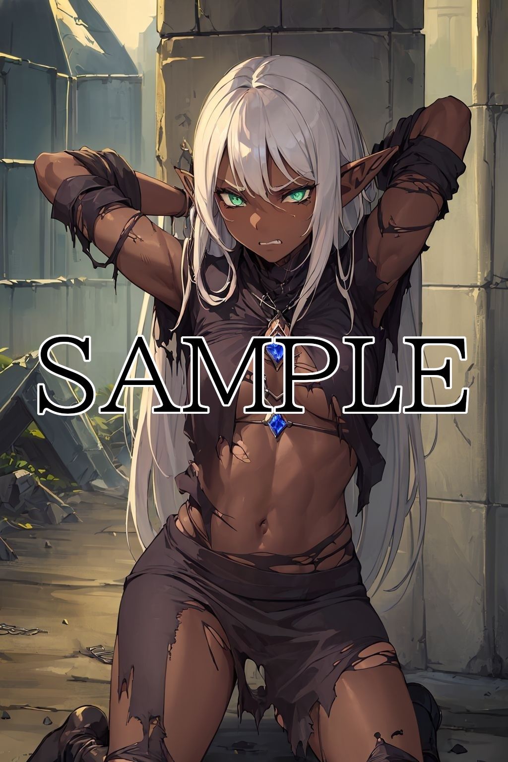 サンプル画像1:堕ちたダークエルフ達…(異世界あかあか) [d_322378]