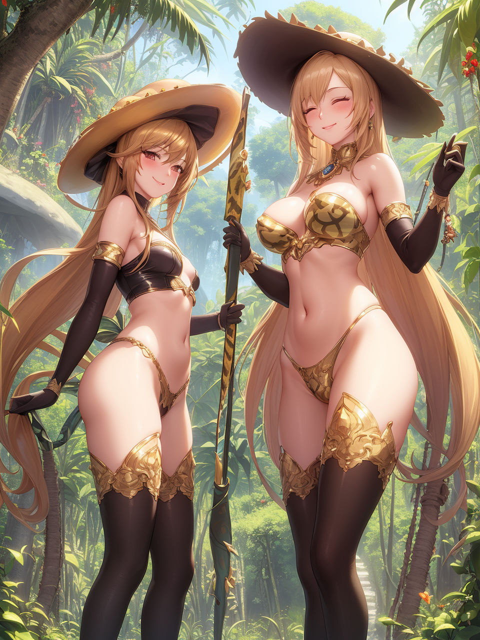 サンプル画像3:二人でたたずむ美女たち2〜AIイラスト集〜(くりきんとん) [d_322444]