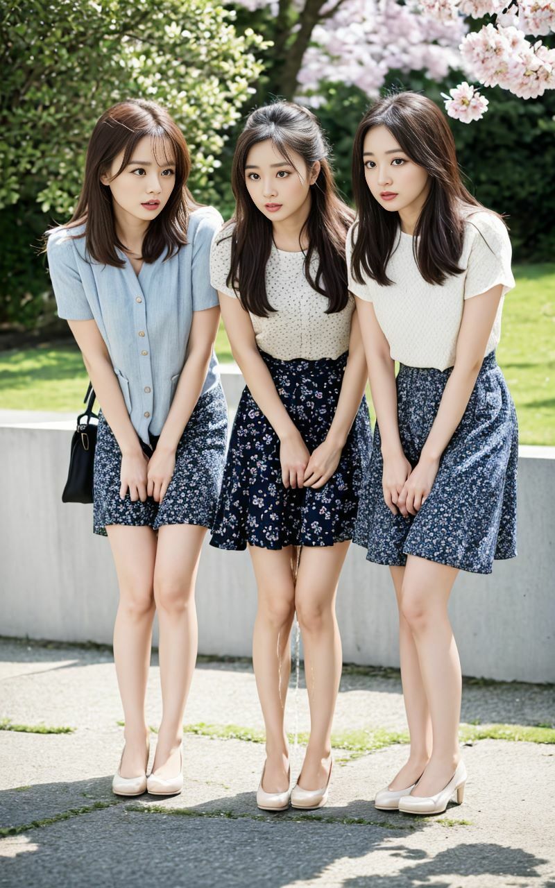 サンプル画像1:花見会場おもらし(P-AI planning) [d_322504]