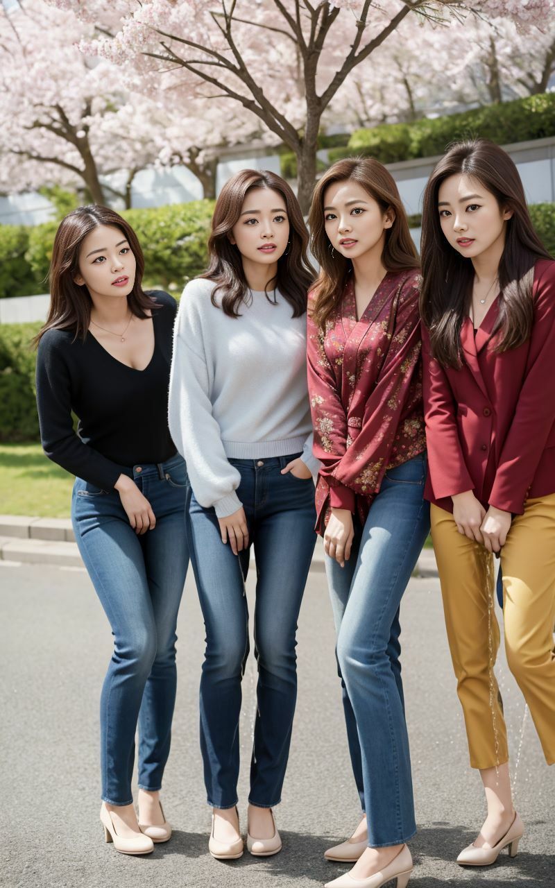 サンプル画像2:花見会場おもらし(P-AI planning) [d_322504]