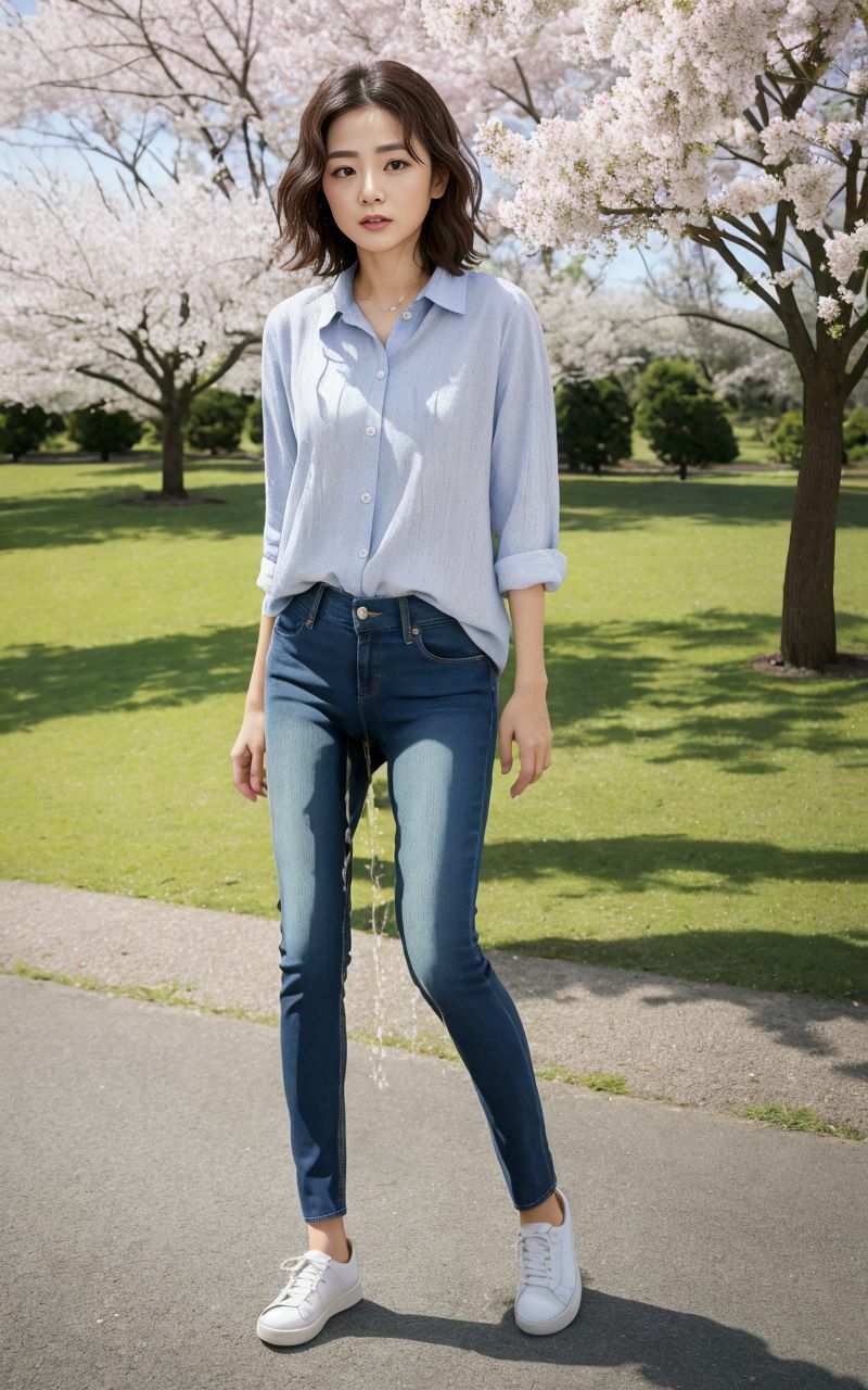 サンプル画像3:花見会場おもらし(P-AI planning) [d_322504]