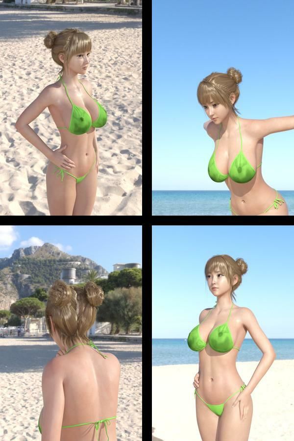 【+All】『理想の彼女を3DCGで作ります』から生まれたバーチャルアイドル「一ノ瀬廻里(いちのせめぐり)」のグラドル撮影風写真集:Gradol_72の画像1