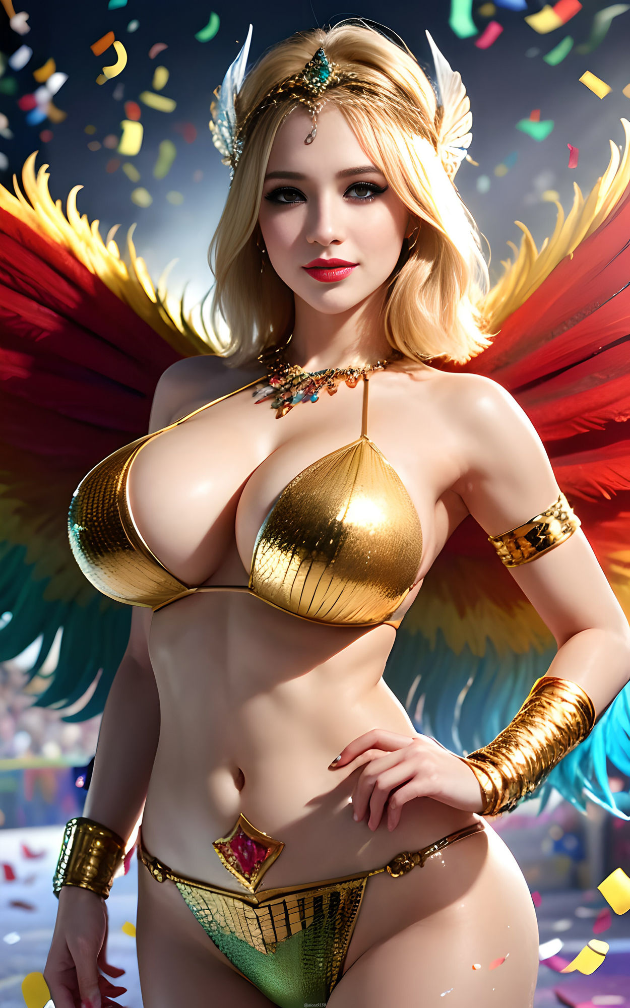 サンプル画像5:Blonde Beauty Samba Dancer【ブロンド美女サンバダンサー】(AICOS9150AIART) [d_322578]