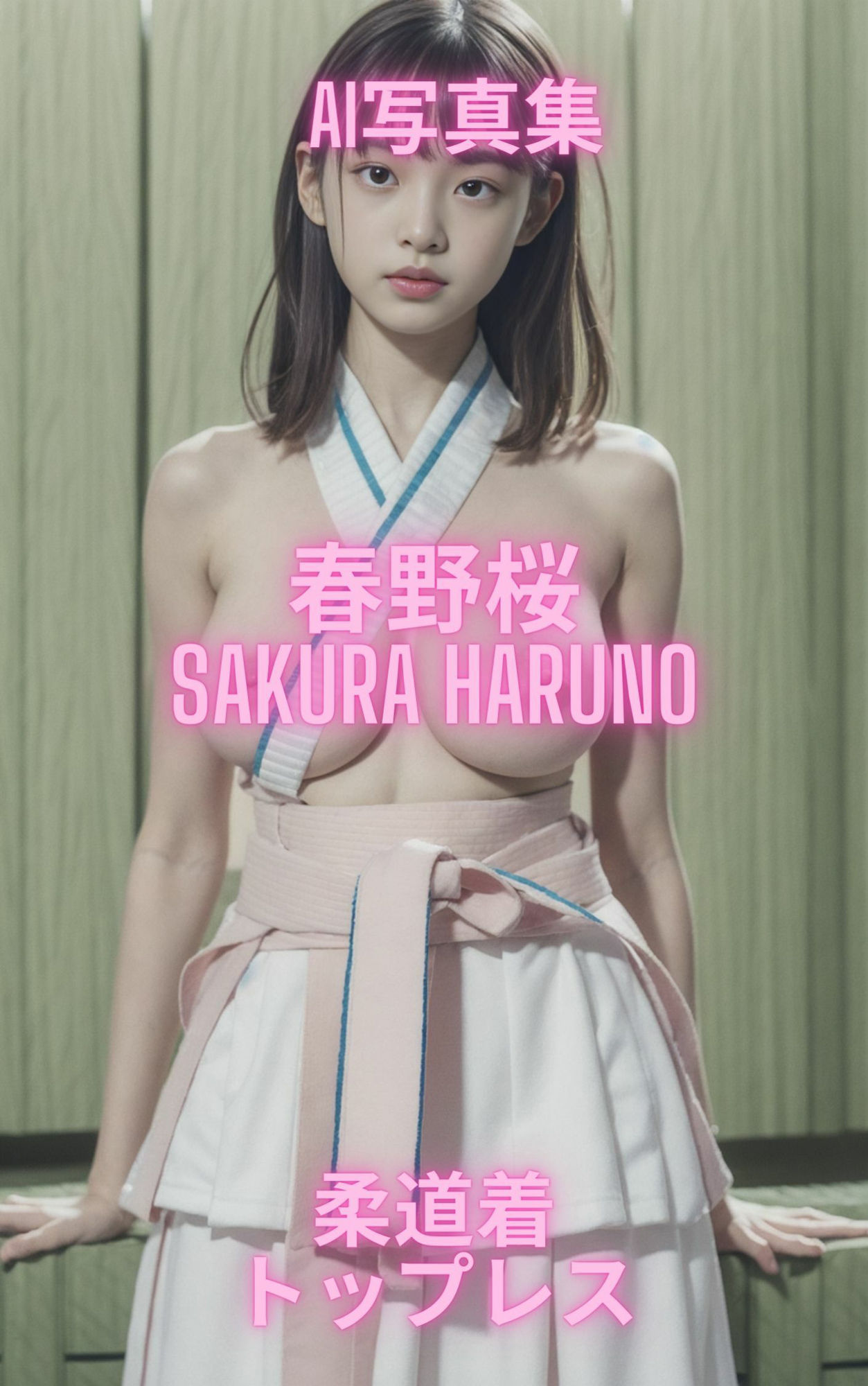 サンプル画像2:AI写真集 春野桜 Sakura Haruno 柔道着トップレス(Premium Girls) [d_322602]