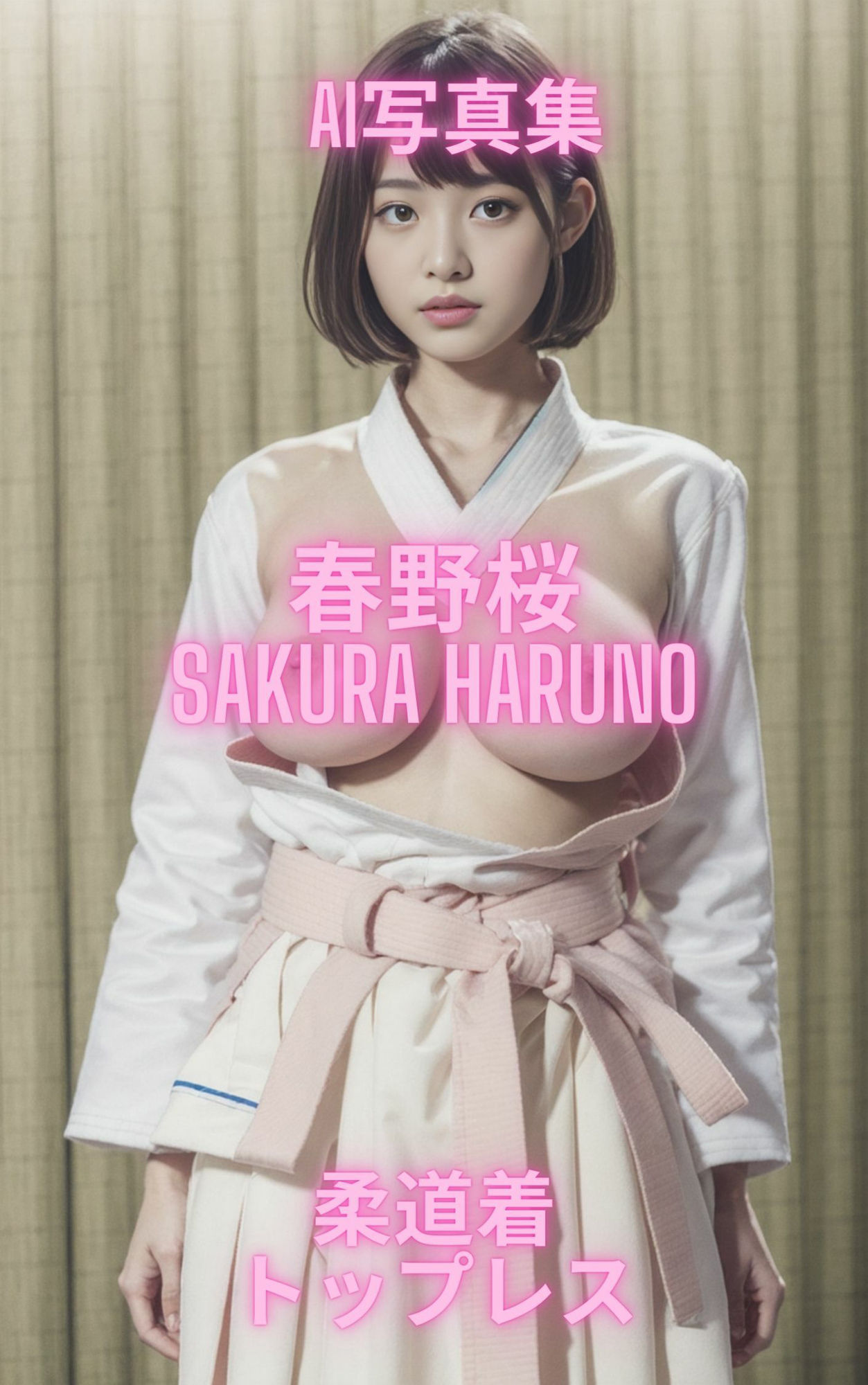 サンプル画像4:AI写真集 春野桜 Sakura Haruno 柔道着トップレス(Premium Girls) [d_322602]