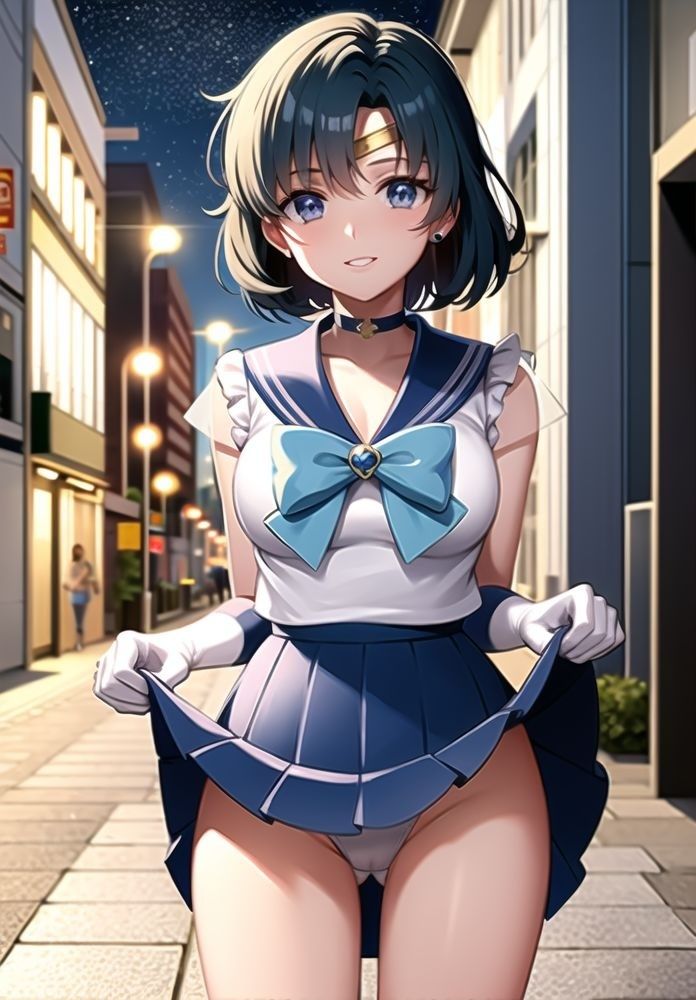 サンプル画像1:夜街で発情！セーラー戦士(二次元の華道) [d_322708]