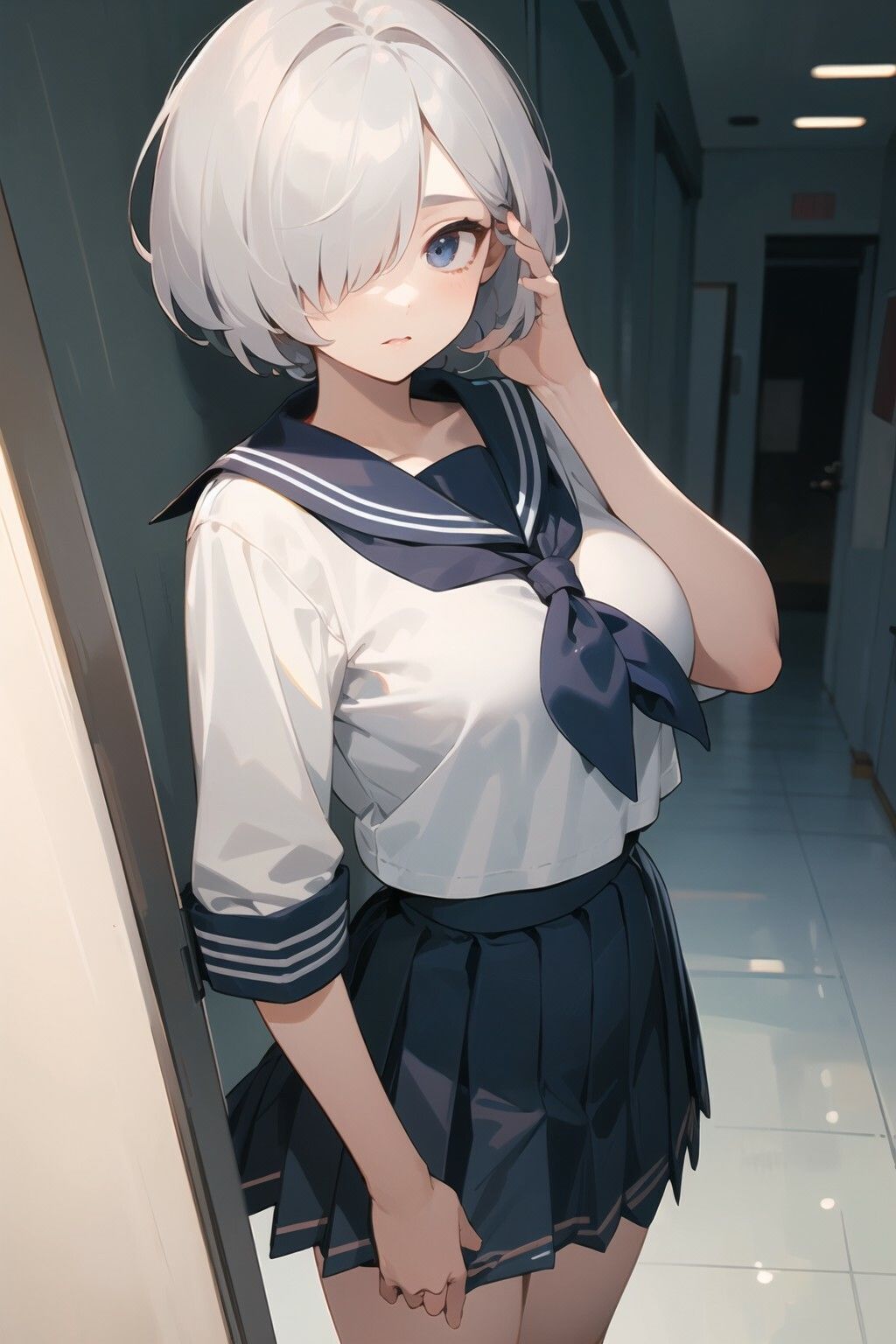 サンプル画像1:【銀髪JK×着衣プレイ】転校生の銀髪ハーフが美巨乳すぎた件(ココナッツパンチS) [d_322740]