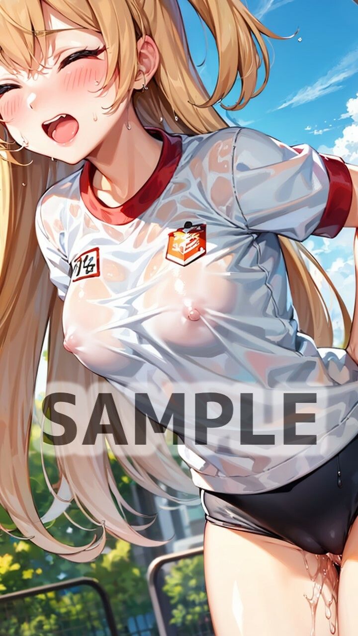 サンプル画像2:【ノーブラ体育】乳首が擦れて感じちゃった女の子(AI愛create) [d_322780]