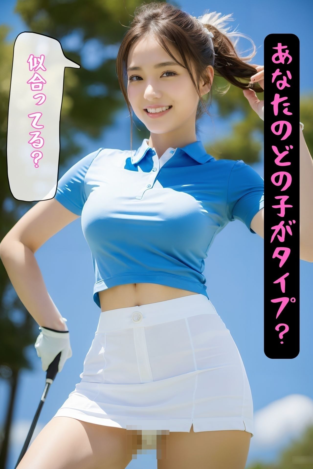 サンプル画像1:ゴルフ場でパンチラ あなたの好みのタイプは？ パンチラ編(美女コレクション) [d_322799]