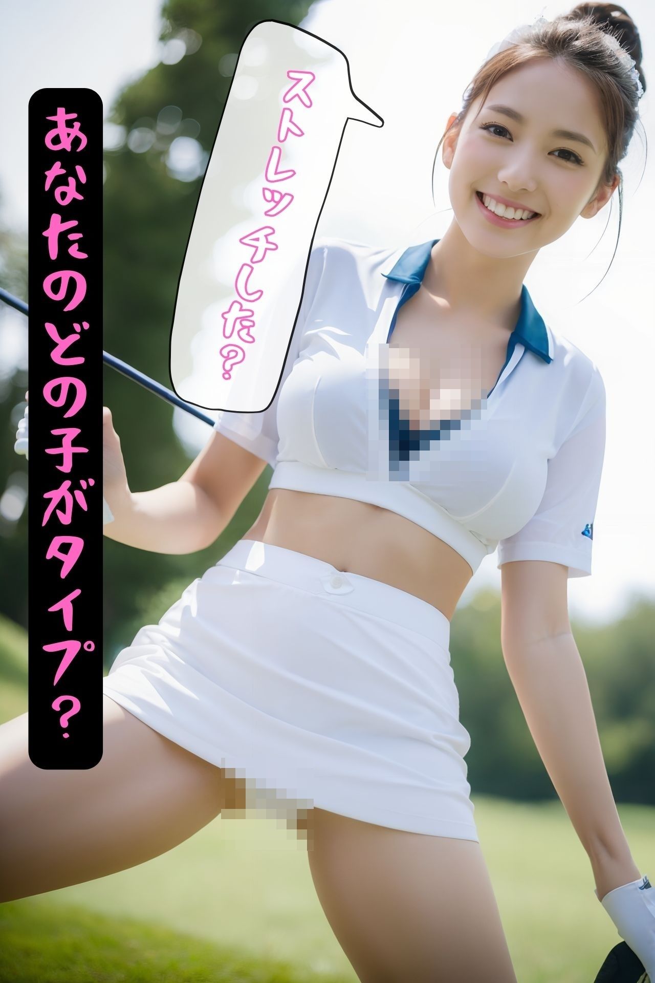 サンプル画像2:ゴルフ場でパンチラ あなたの好みのタイプは？ パンチラ編(美女コレクション) [d_322799]