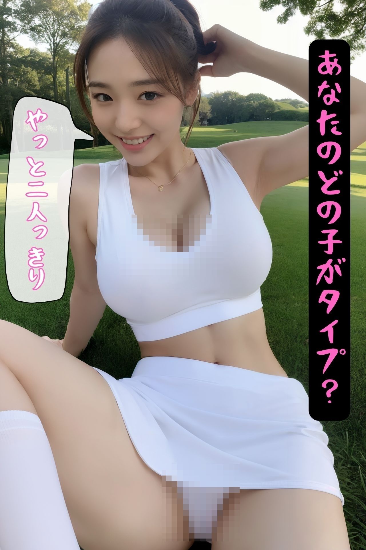 サンプル画像3:ゴルフ場でパンチラ あなたの好みのタイプは？ パンチラ編(美女コレクション) [d_322799]