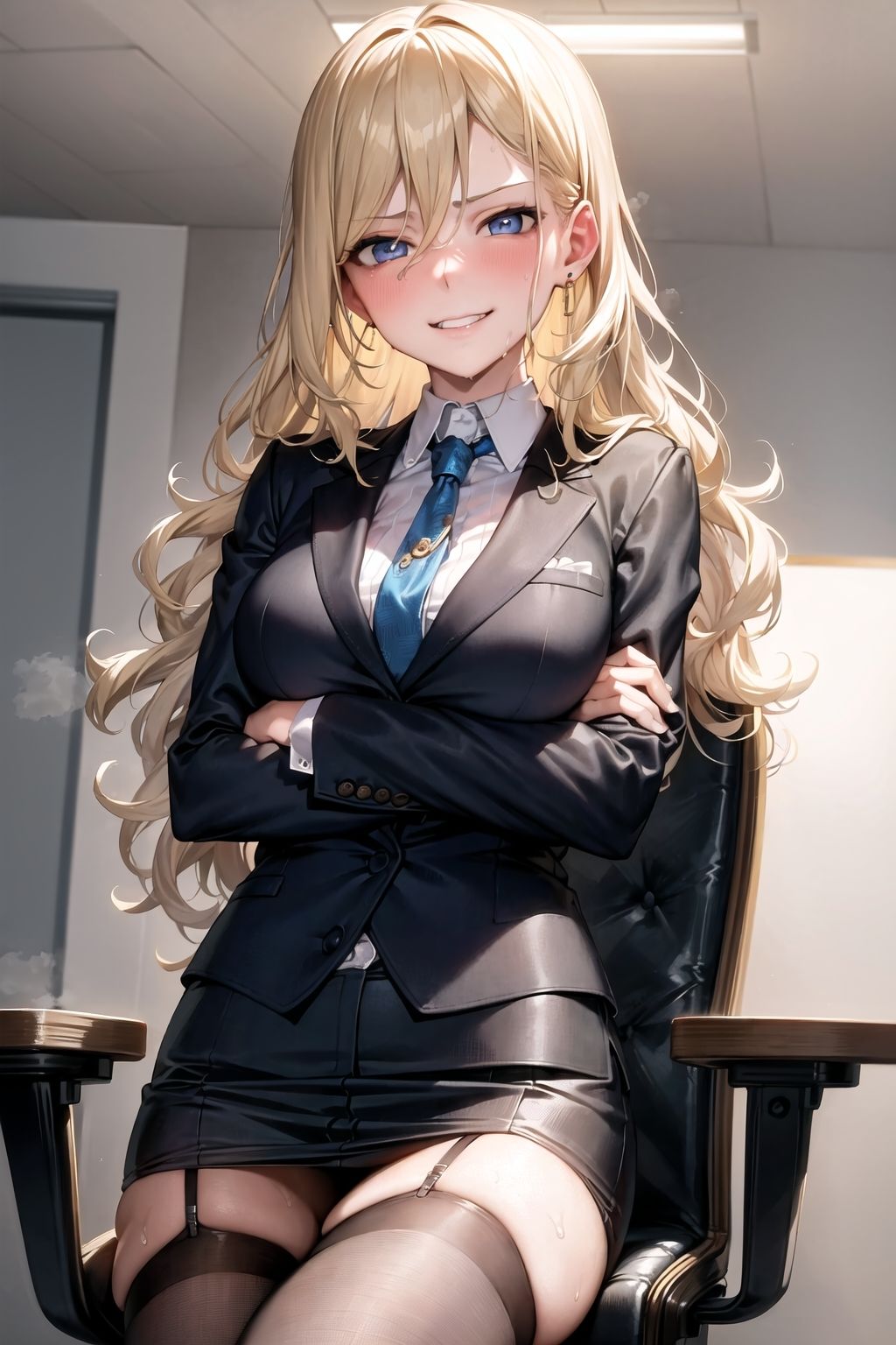 サンプル画像1:部下の言いなり高飛車女OL(AI活) [d_322809]