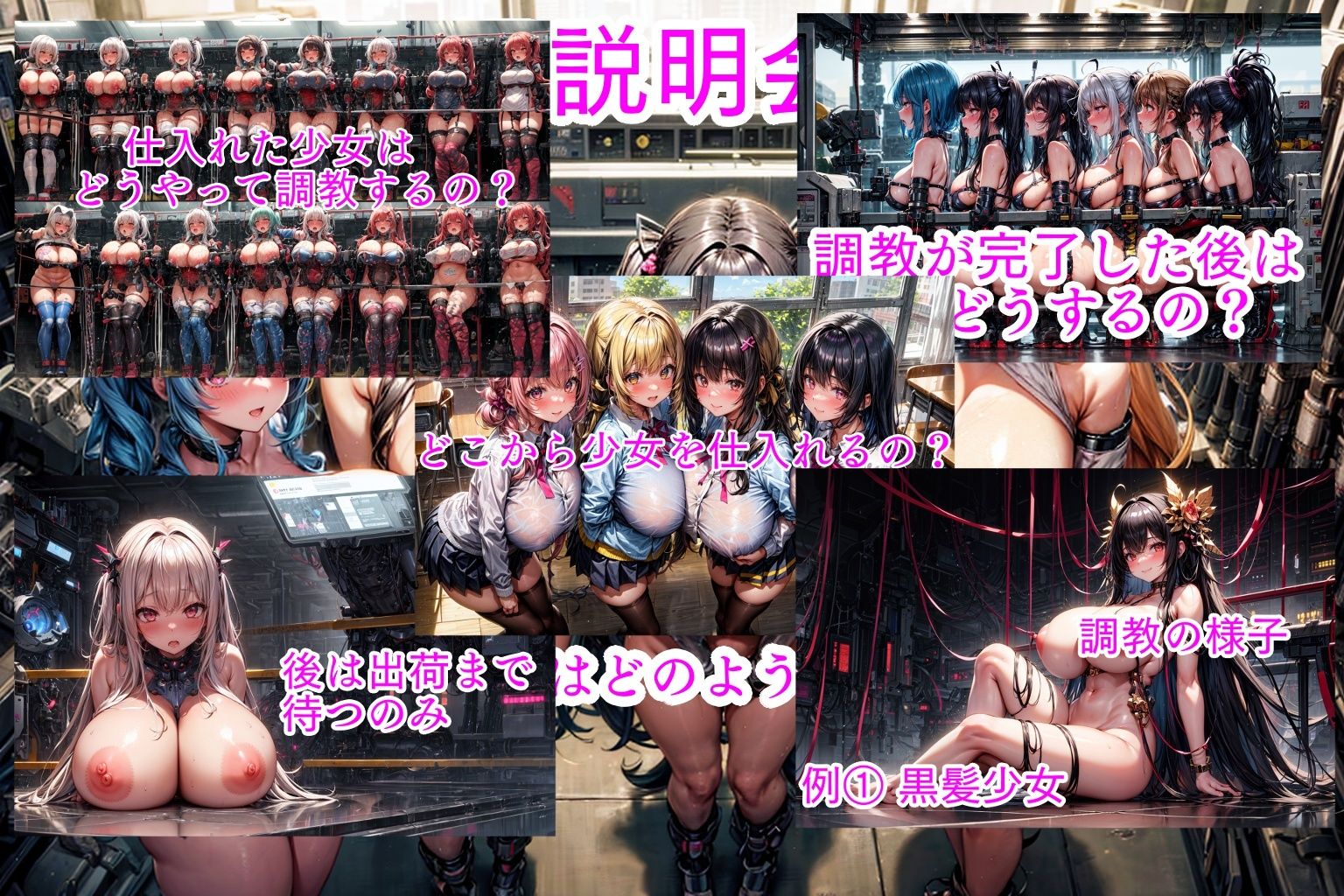 サンプル画像4:アヘ顔少女の快楽調教_アヘ顔工場説明会(エイアイイラストレーター) [d_322905]