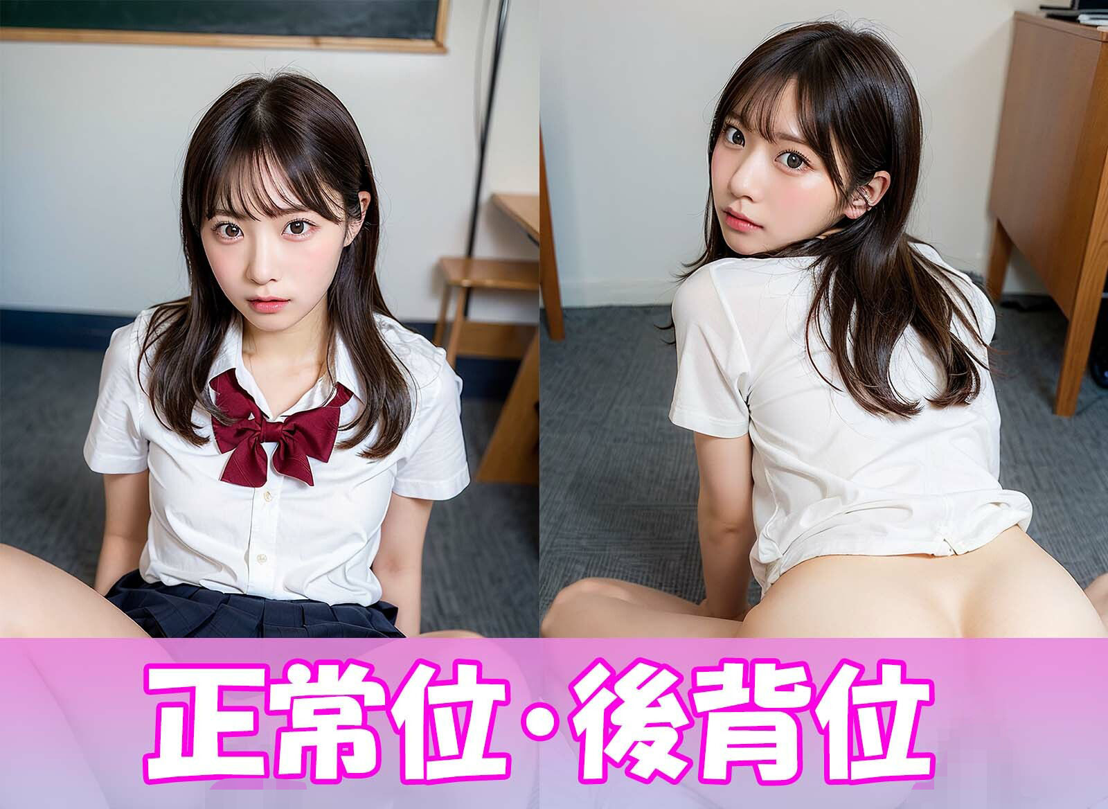 サンプル画像4:ギャルっぽいJKと教室でエッチしちゃうCG集(港区物語) [d_322914]