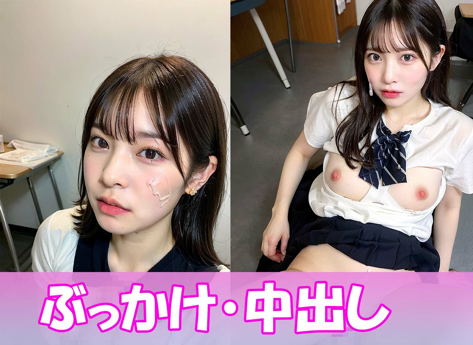 サンプル画像5:ギャルっぽいJKと教室でエッチしちゃうCG集(港区物語) [d_322914]