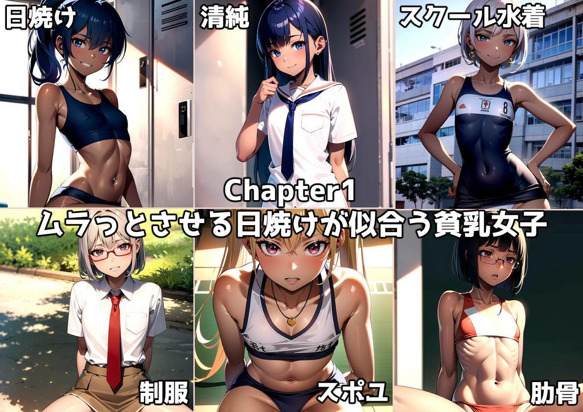 サンプル画像5:日焼けした肌が魅力的な貧乳女子にオナ見せした話(ちっぱいなあ) [d_322957]