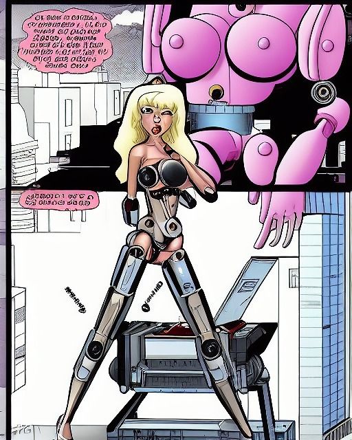 サンプル画像4:おっぱいロボット漫画用の下書き原稿データ集006（画像400枚、商用利用OK）(ROBOTITS) [d_323130]