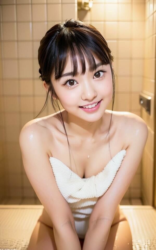 サンプル画像3:かわいい彼女といっしょにお風呂(とりあえず生で) [d_323157]