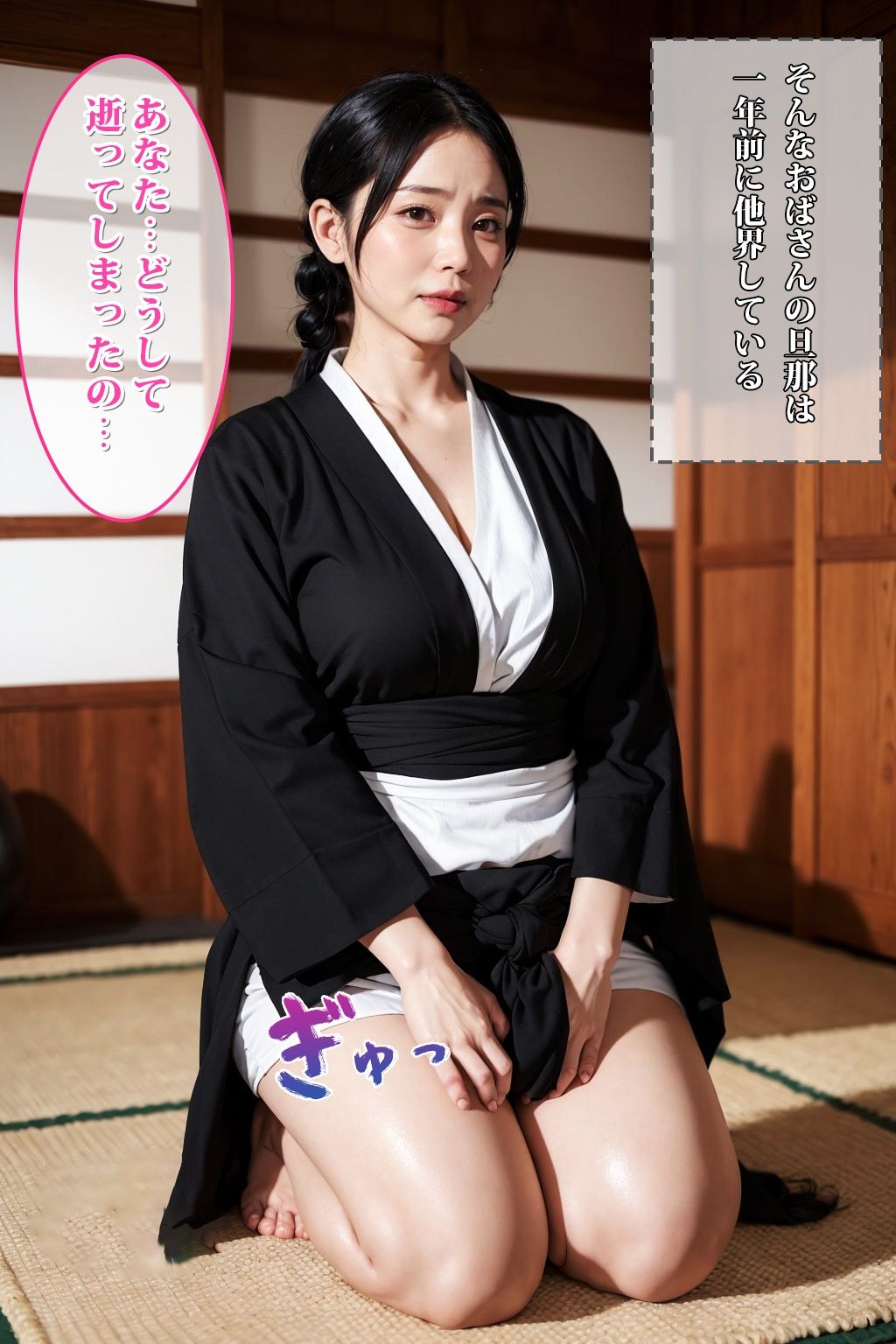 サンプル画像3:憧れの親友の母親とマッチングアプリで再会。理性のままにイキ乱れる…(もしもの世界) [d_323315]