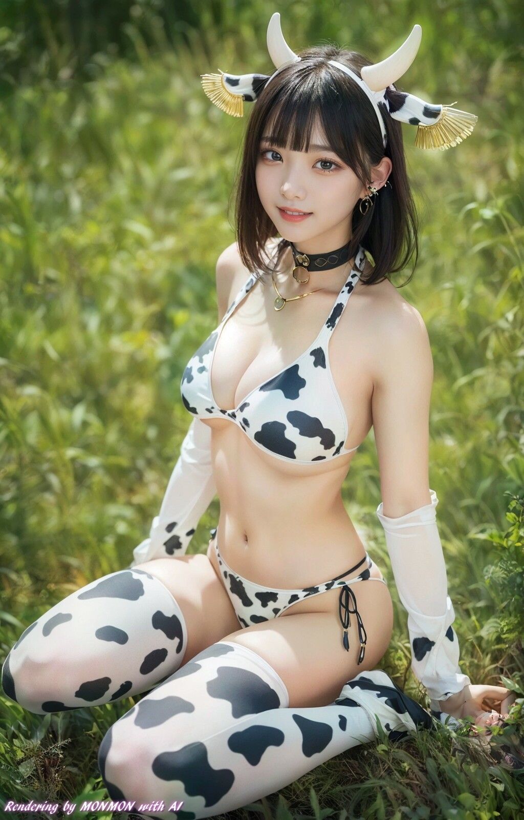 サンプル画像1:お姉さんにコスプレお願いしてみた。〜牛娘編〜(サークルmonmon) [d_323378]