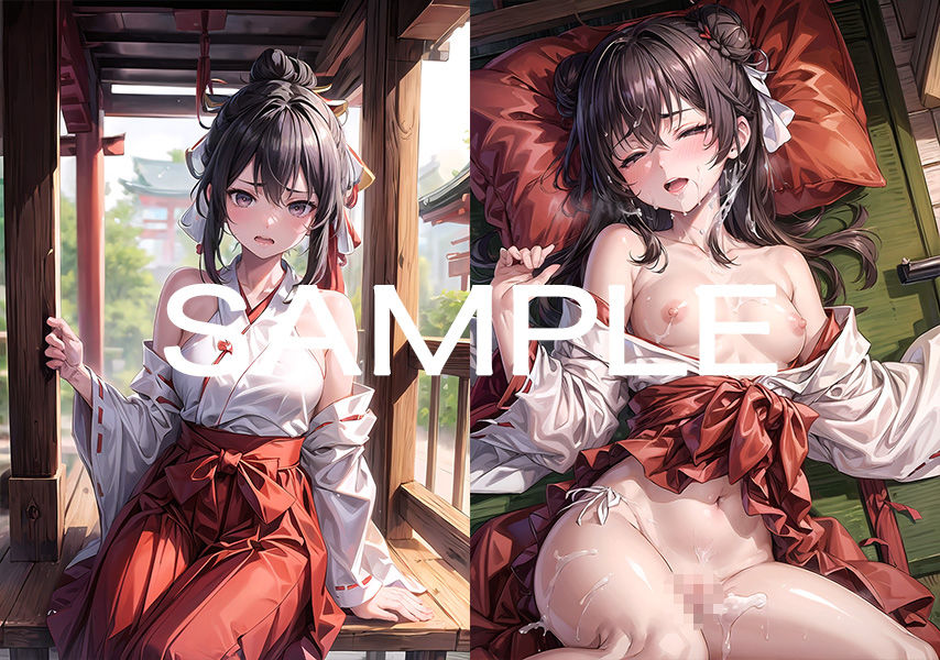 サンプル画像3:近所の巫女さんが誠にど変態すぎる件(aiもみむ出版) [d_323489]