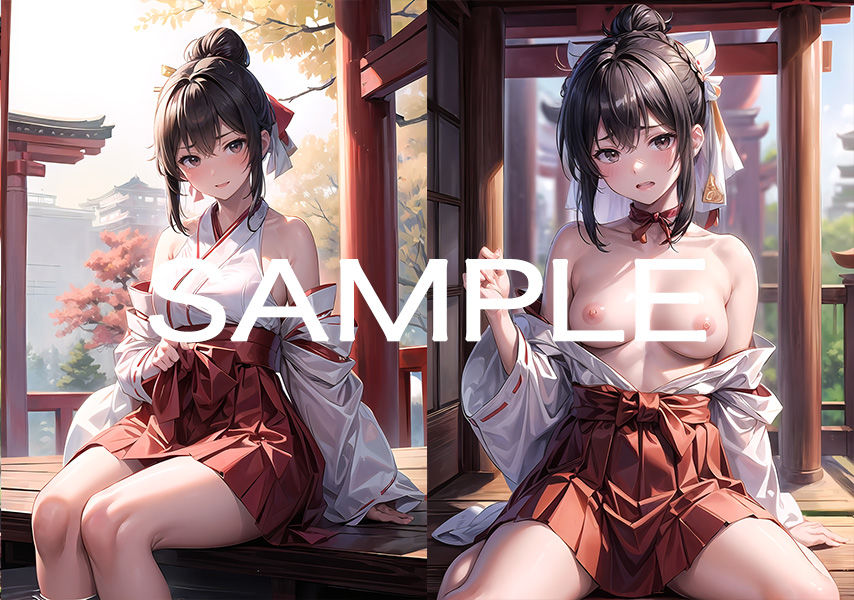 サンプル画像6:近所の巫女さんが誠にど変態すぎる件(aiもみむ出版) [d_323489]