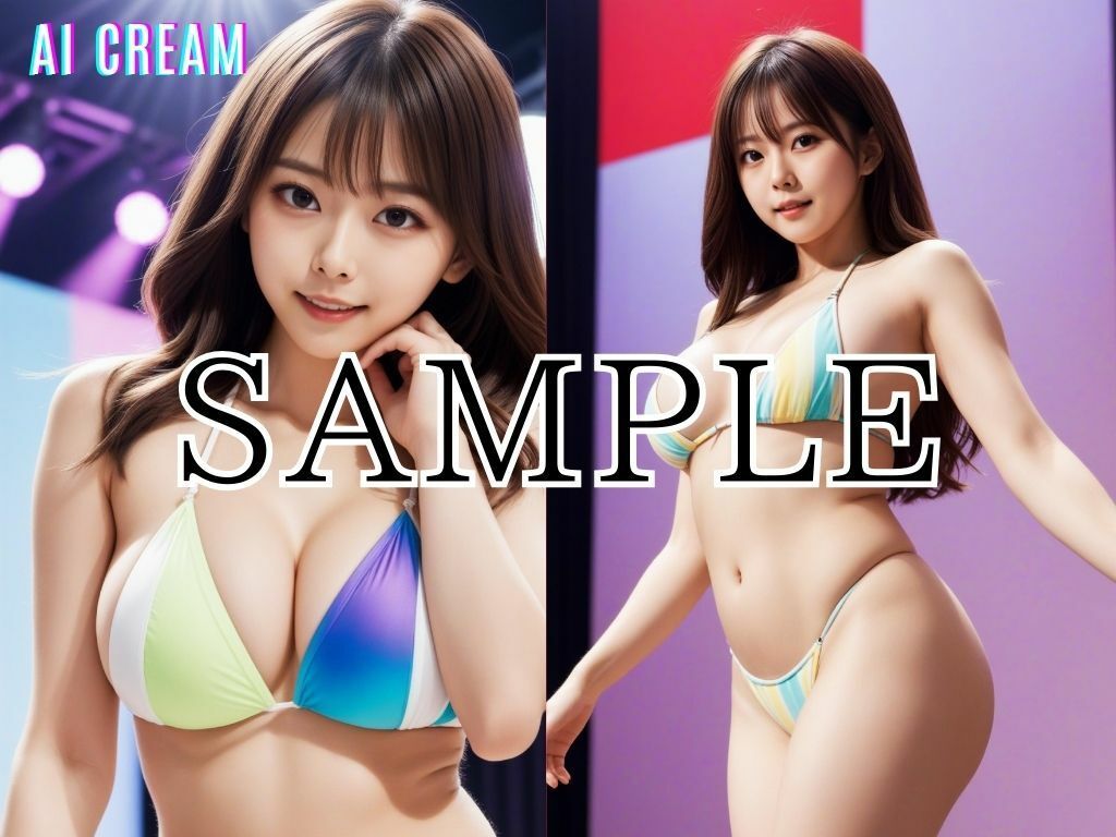 サンプル画像4:美女アイドルの裏パフォーマンス(AI CREAM) [d_323536]