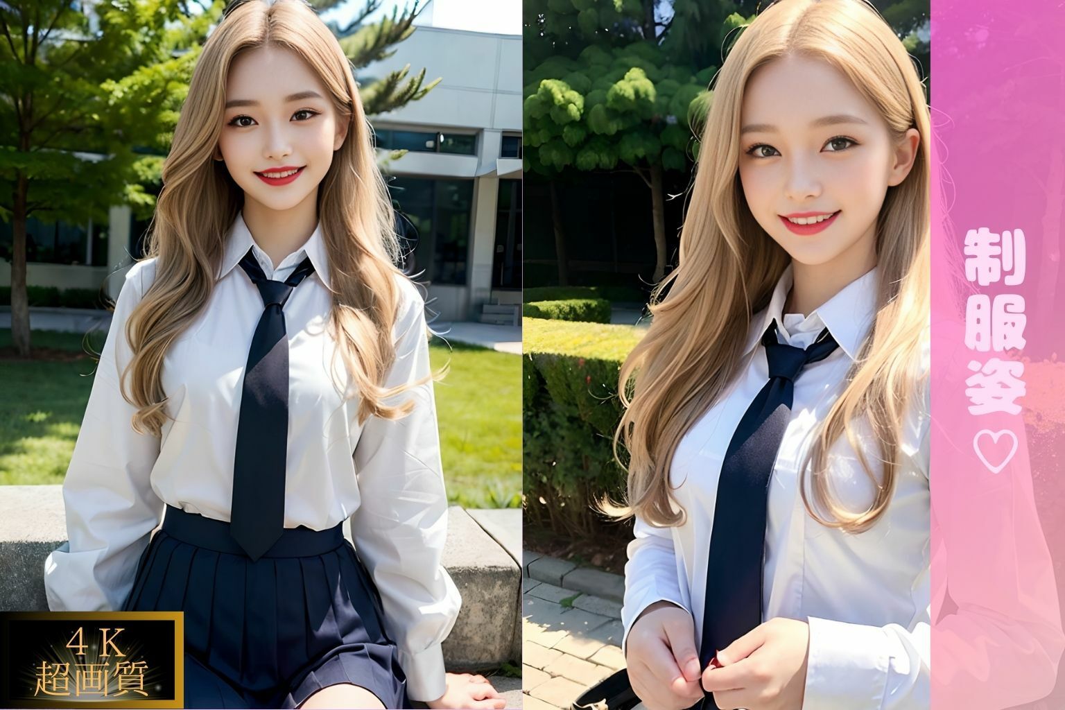 サンプル画像2:金髪美少女(女子○生AI画像) [d_323539]