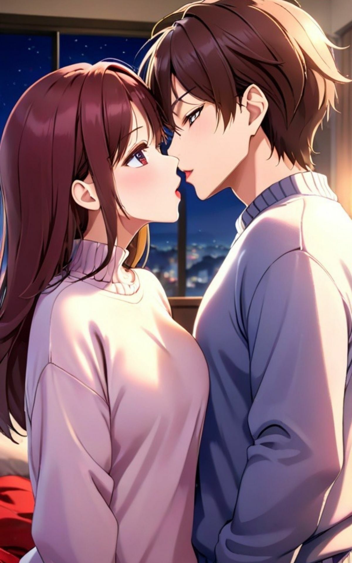 AI美女イラストvol.33溺れる熱い唇の画像1