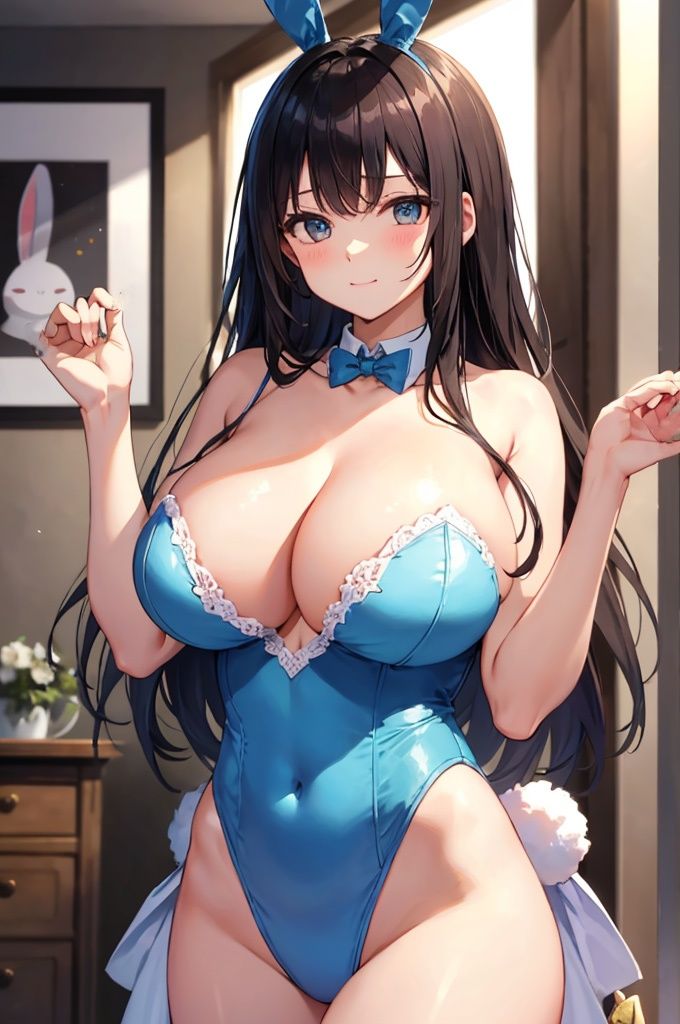 サンプル画像4:バニーガール巨乳美女【妄想イラスト美女図鑑vol.33】(AIイラスト美女研究所) [d_323751]