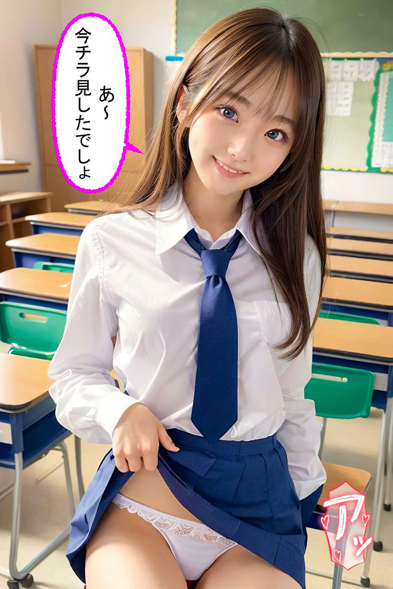 エッチ学園の女子たちの誘惑（セリフ付き）