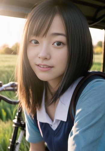 日本の○校生（女子） 自転車通学編のサンプル画像 6