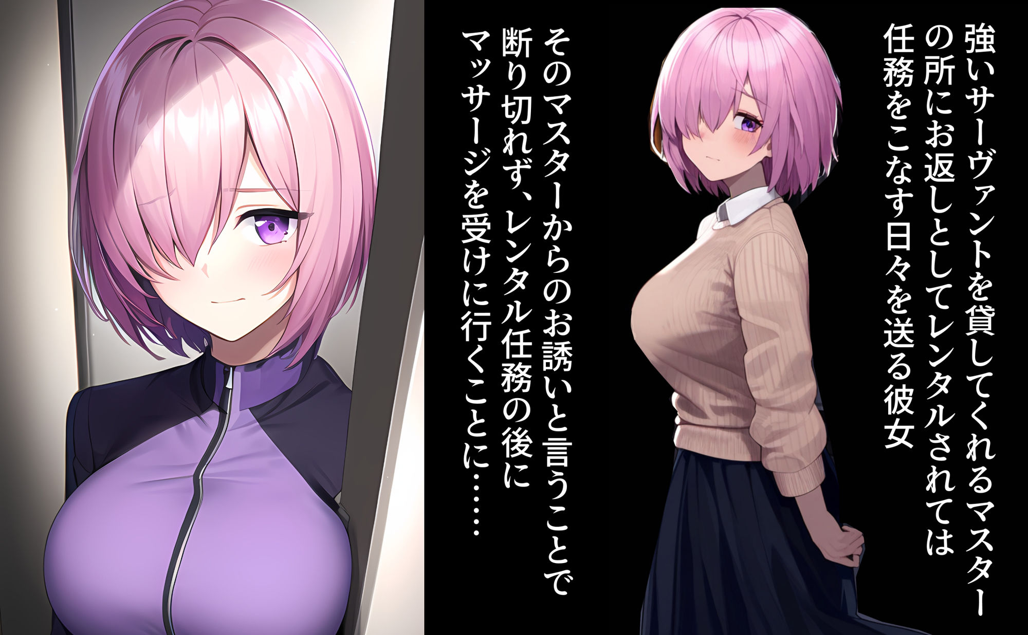 サンプル画像1:レンタル任務のあとのマッサージはエッチなやつでした(接続商会) [d_323863]